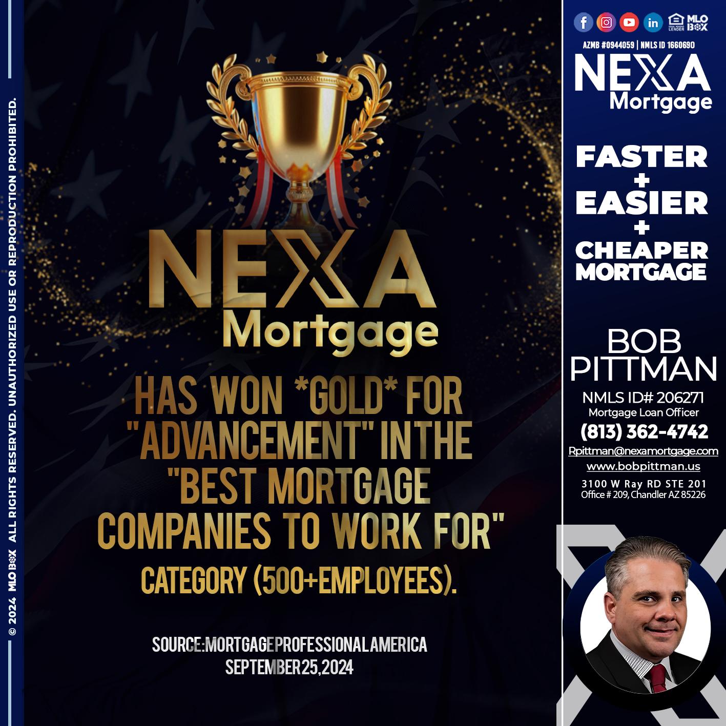 nexa 500 2 - Bob Pittman -Mortgage Loan Officer