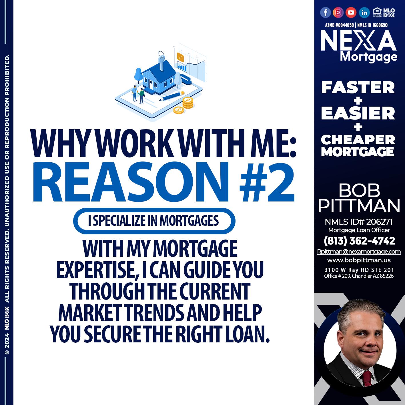 REASON 2 - Bob Pittman -Mortgage Loan Officer