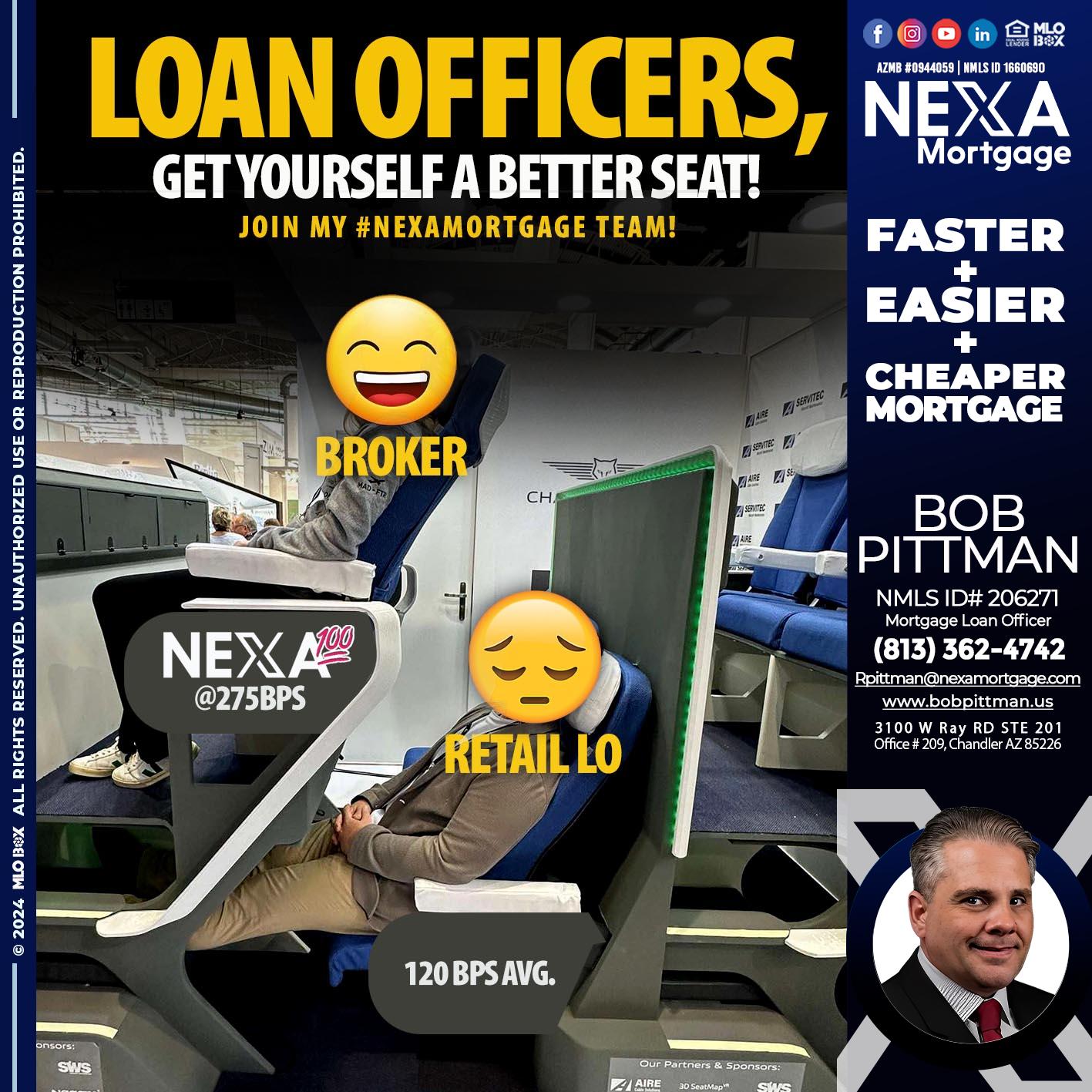 LOAN OFFICERS - Bob Pittman -Mortgage Loan Officer