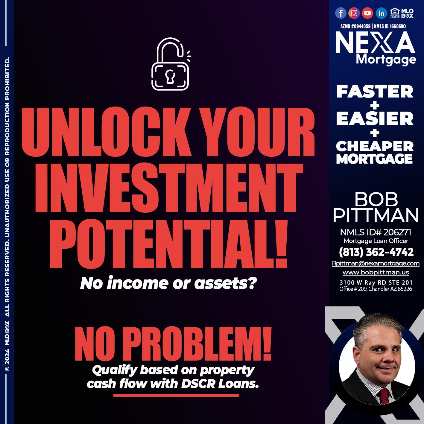 unlock your - Bob Pittman -Mortgage Loan Officer