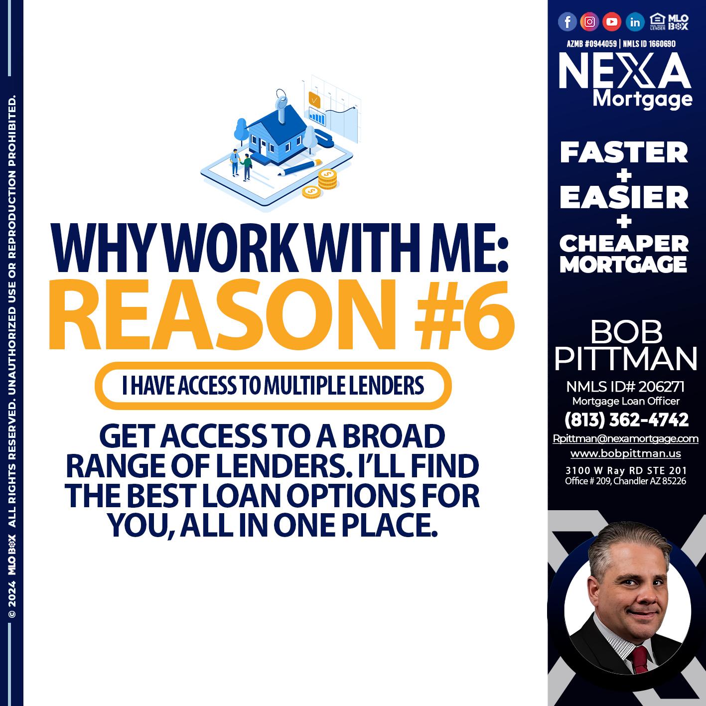reason 6 - Bob Pittman -Mortgage Loan Officer
