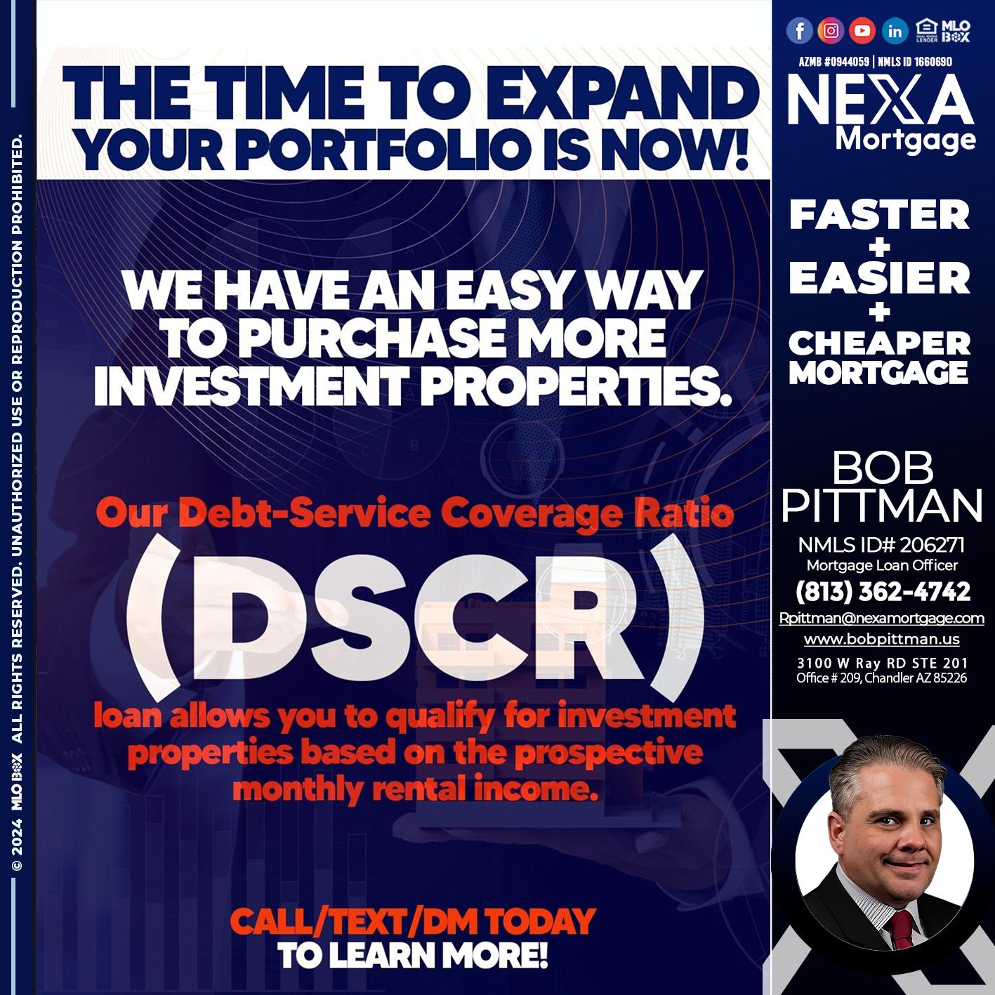 DSCR - Bob Pittman -Mortgage Loan Officer