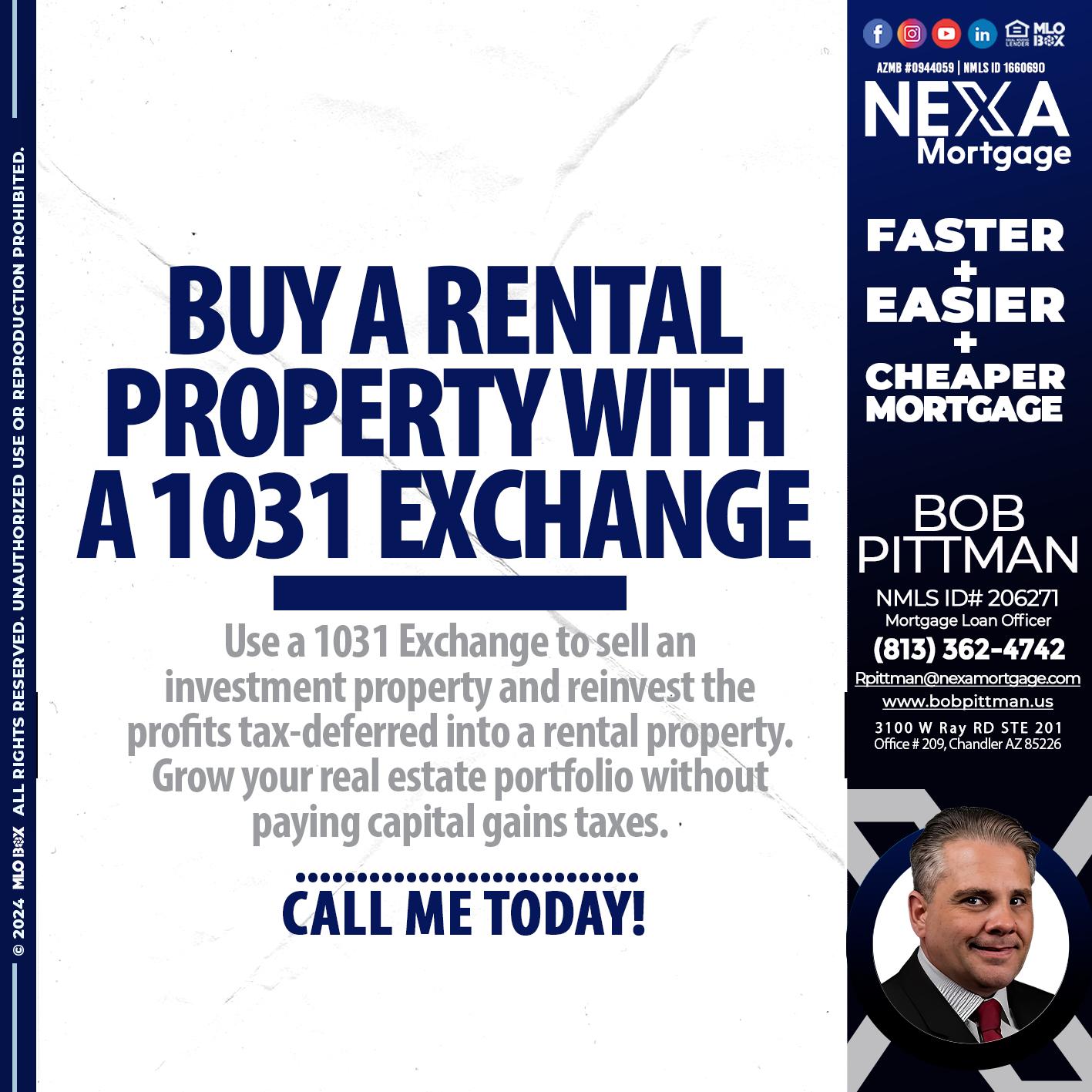 BUY A RENTAL PROPERTY - Bob Pittman -Mortgage Loan Officer