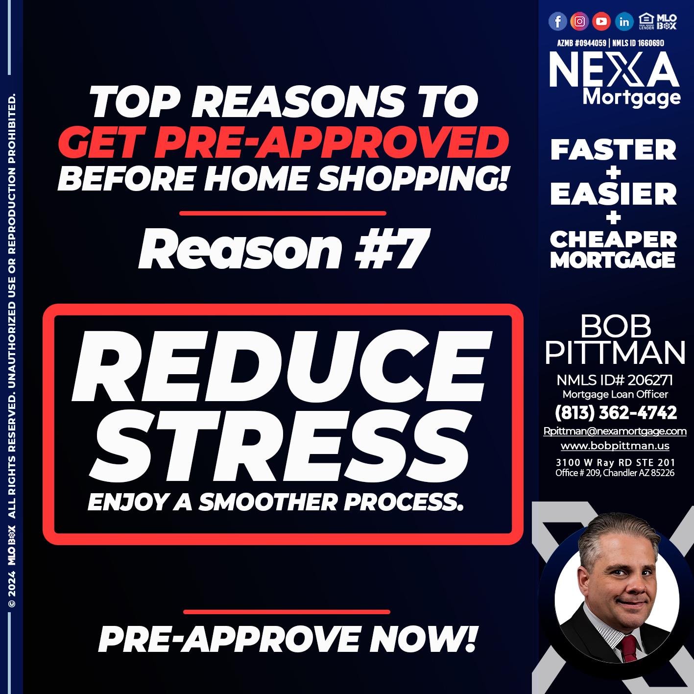 REASON 7 - Bob Pittman -Mortgage Loan Officer