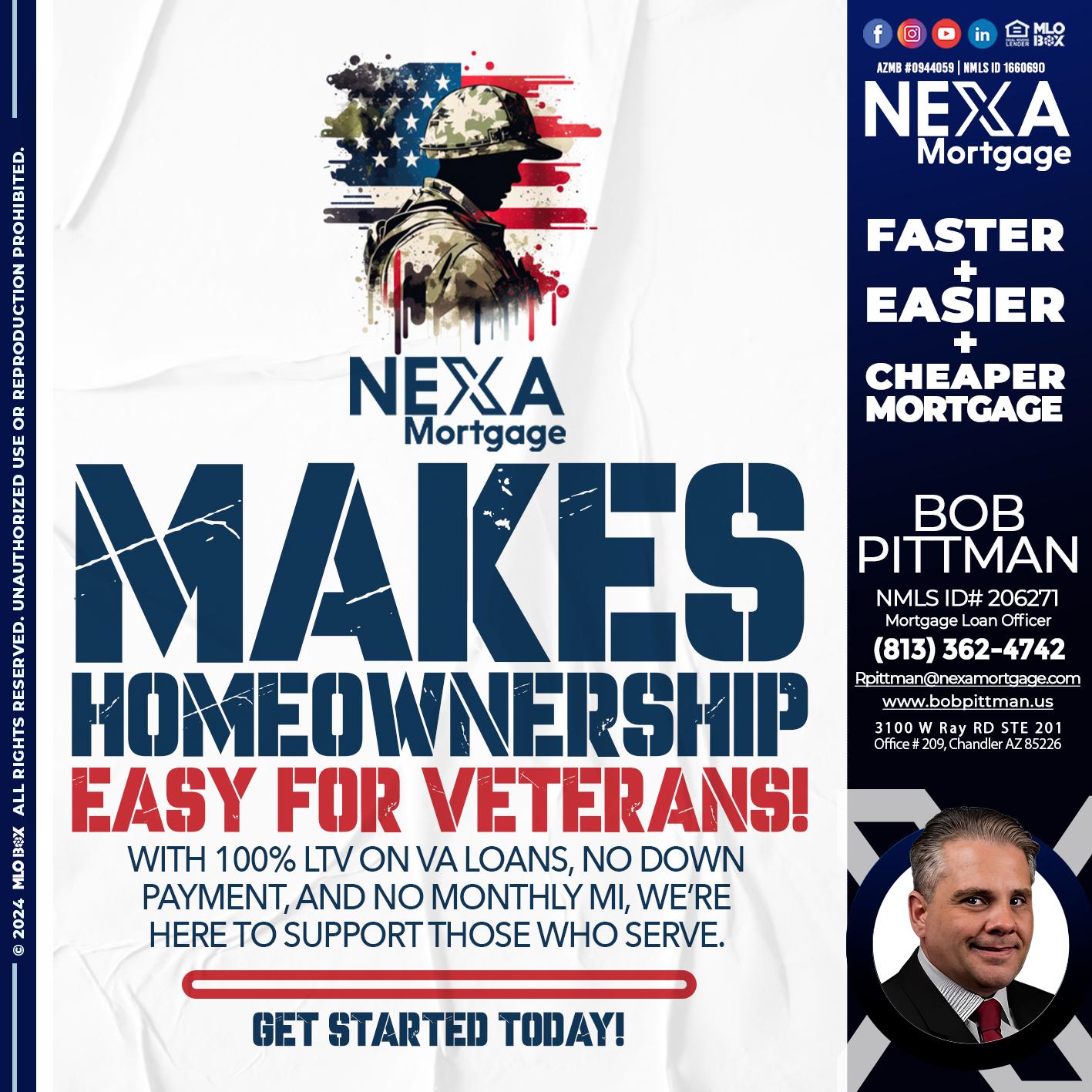 NEXA MAKES - Bob Pittman -Mortgage Loan Officer