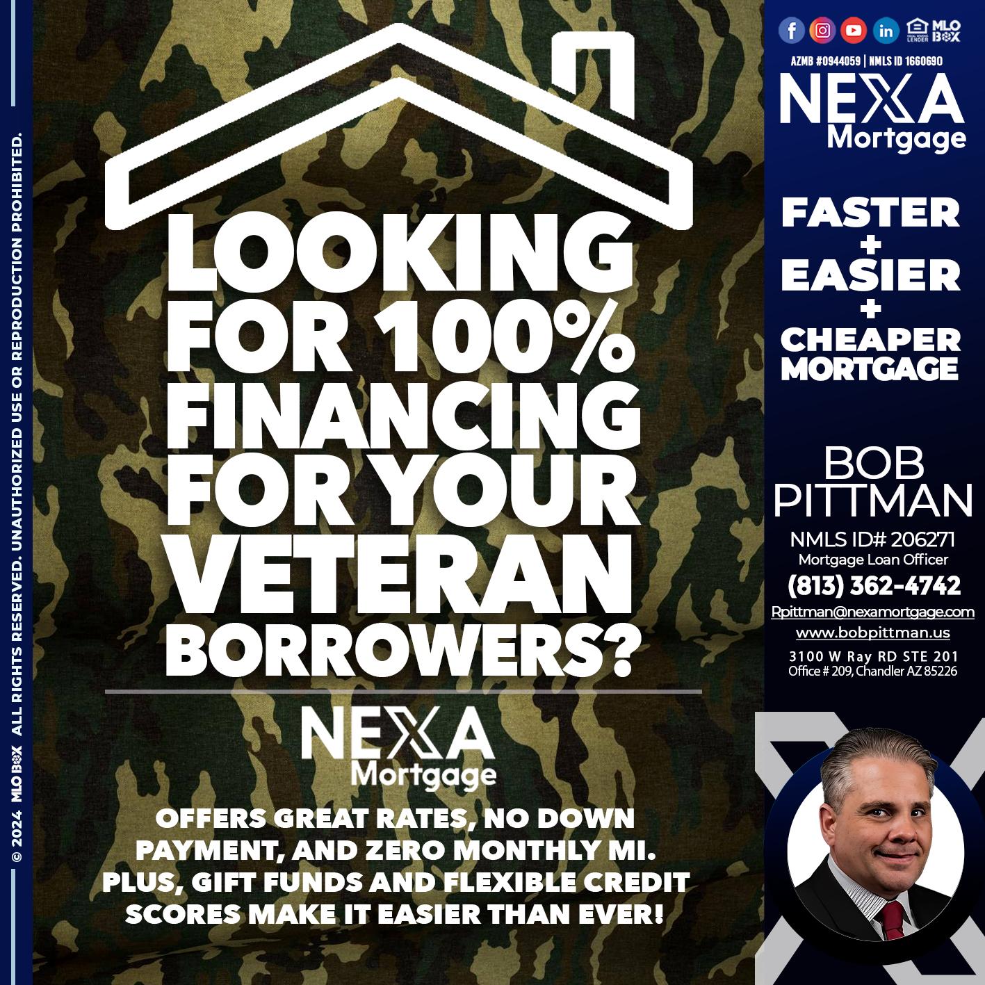 LOOKING 100% - Bob Pittman -Mortgage Loan Officer