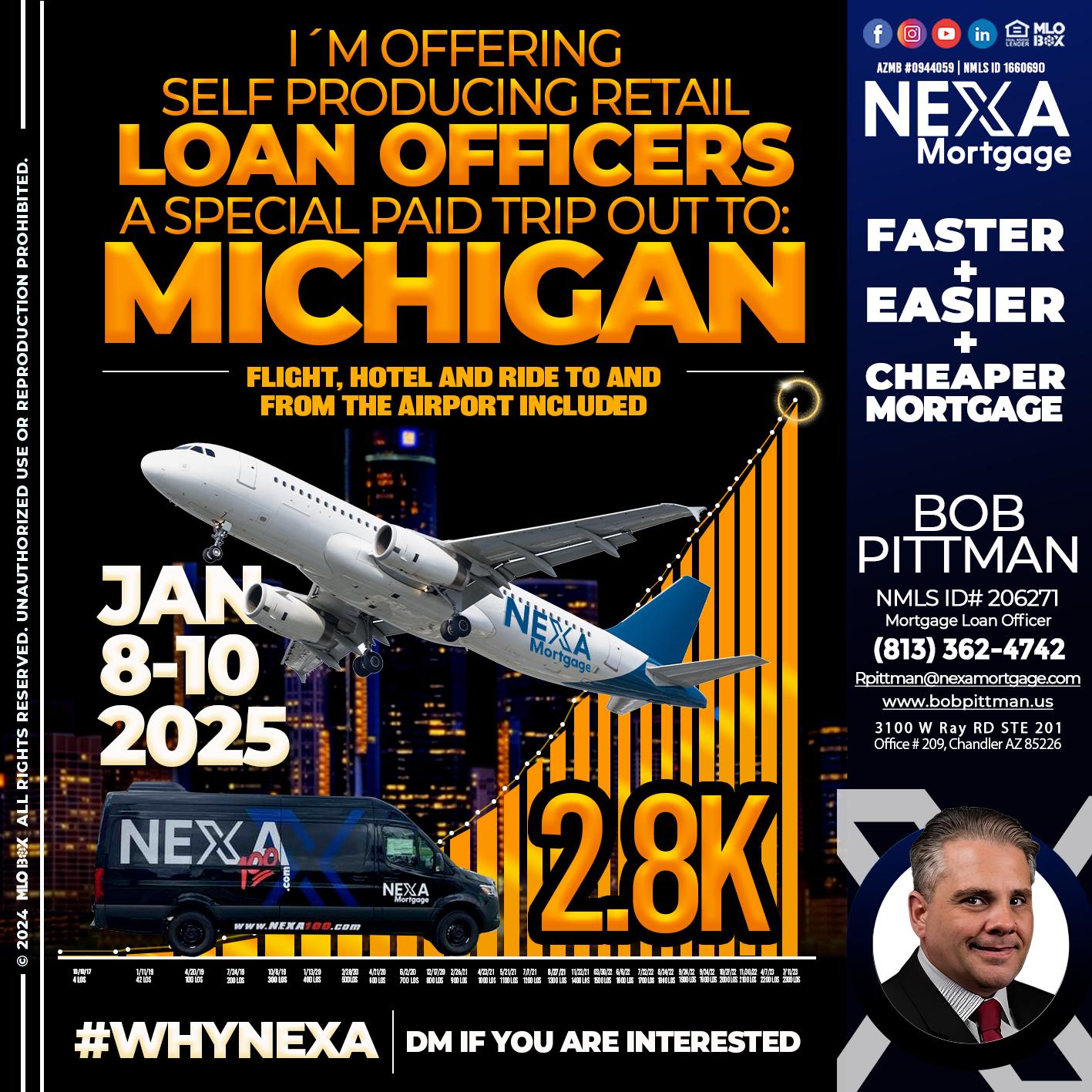 MICHIGAN TRIP - Bob Pittman -Mortgage Loan Officer