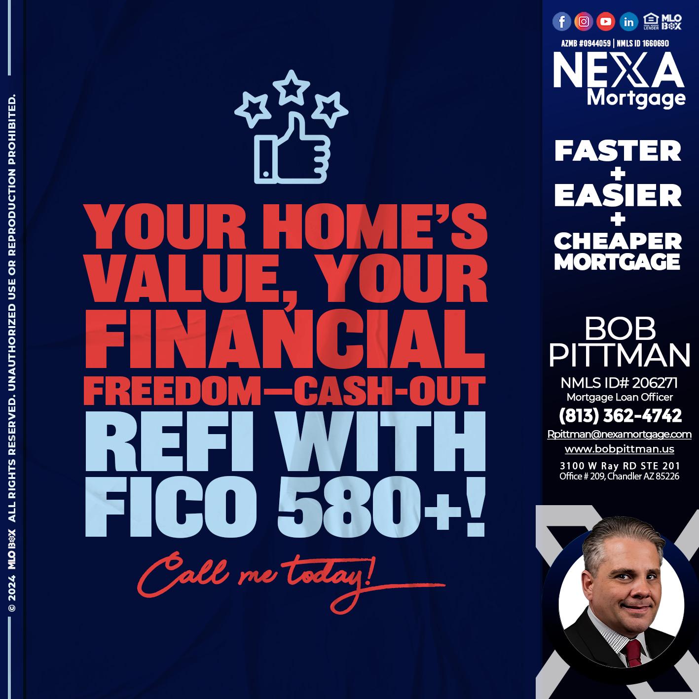 YOUR HOMES VALUE - Bob Pittman -Mortgage Loan Officer