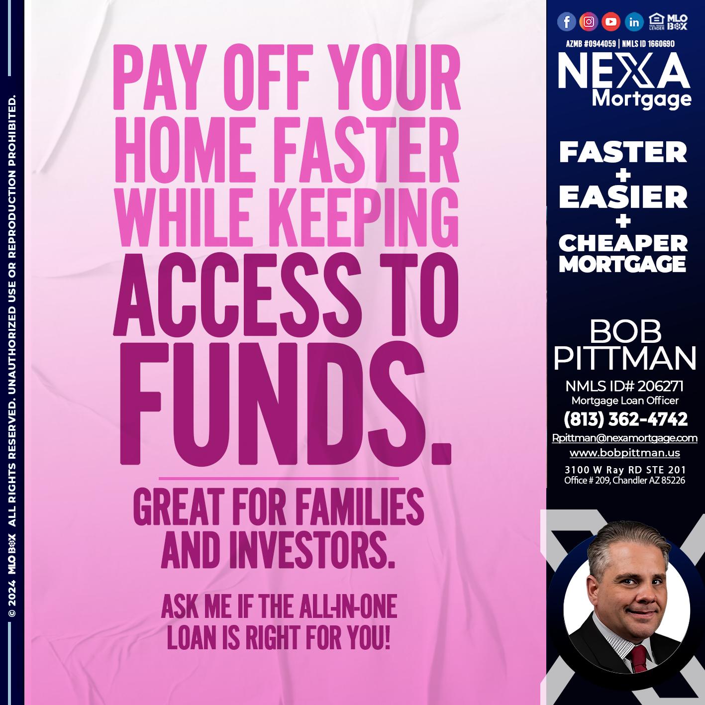 PAY OFF YOUR - Bob Pittman -Mortgage Loan Officer