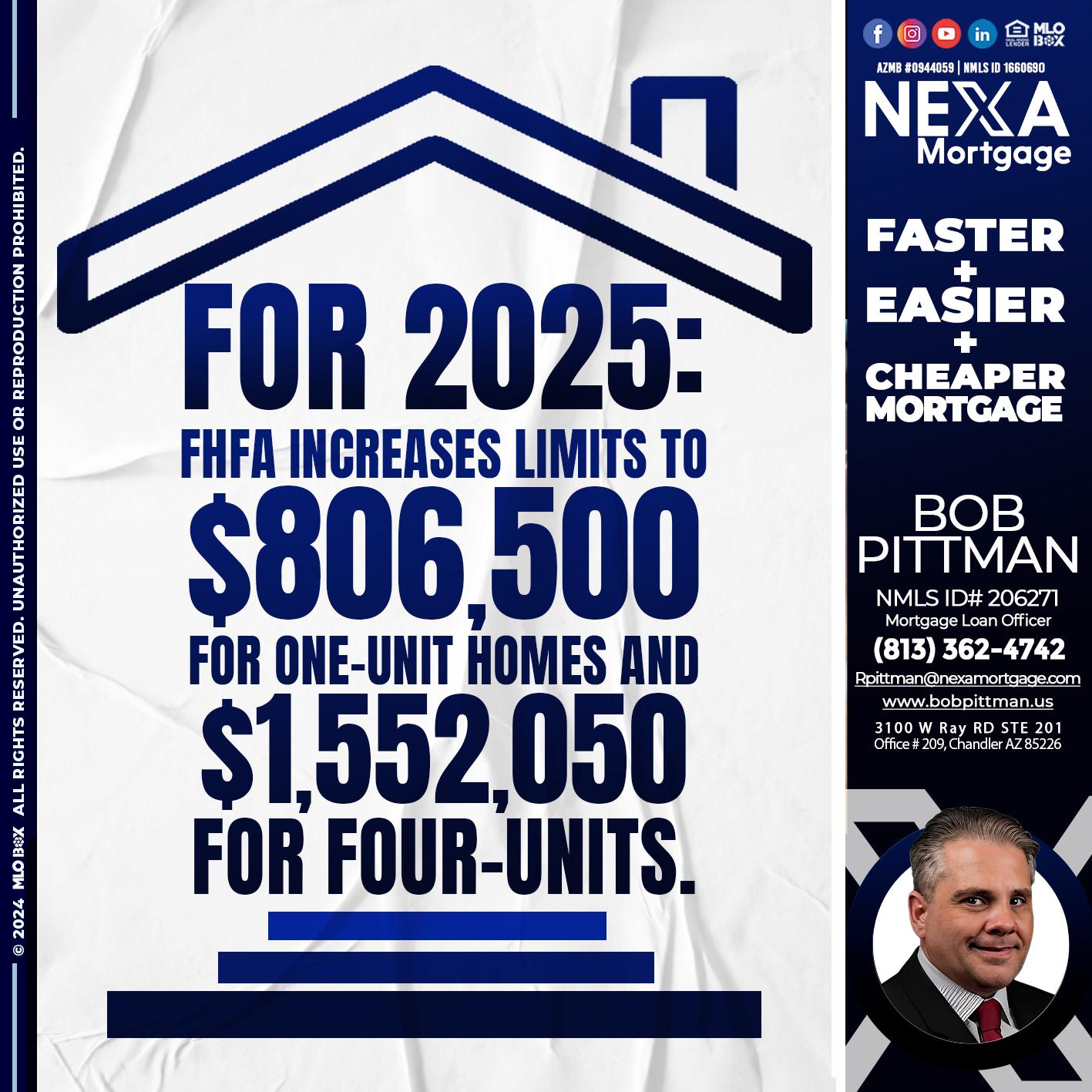 FOR 2025 - Bob Pittman -Mortgage Loan Officer