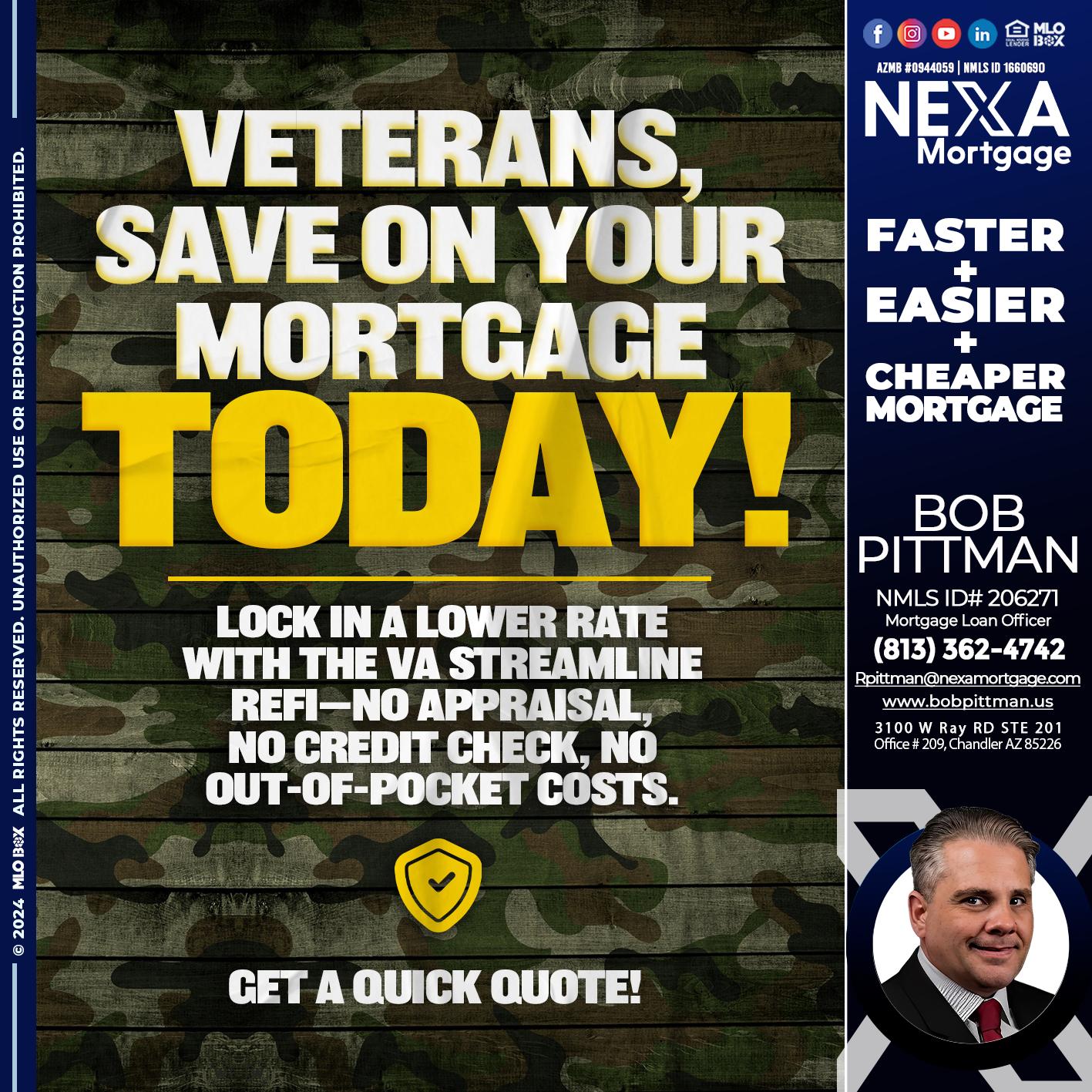 VETERANS DAY - Bob Pittman -Mortgage Loan Officer