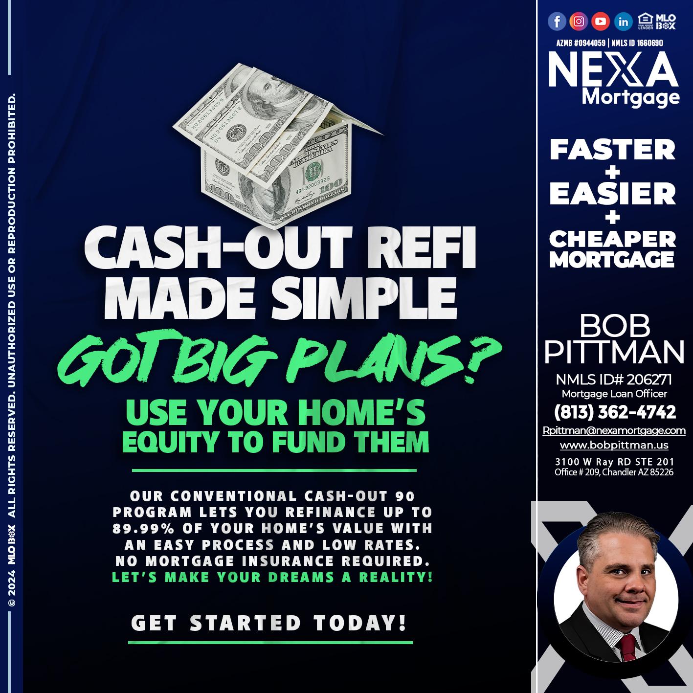 GOT BIG PLANS? - Bob Pittman -Mortgage Loan Officer