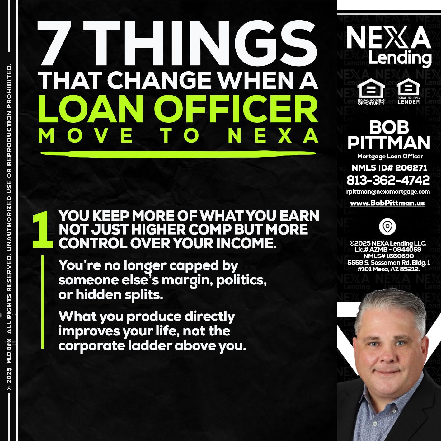 7 THINGS (1) - Bob Pittman -Mortgage Loan Officer