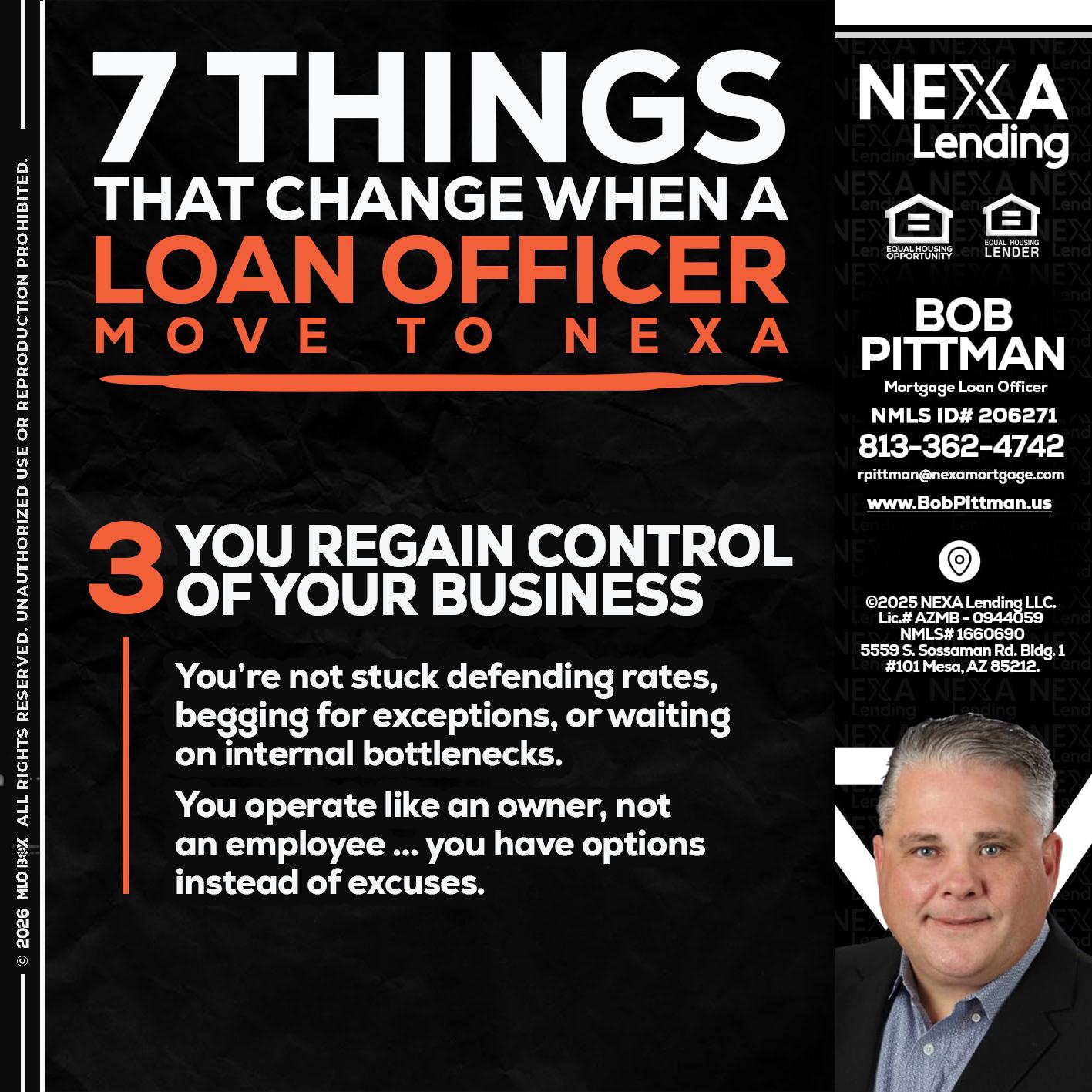 7 things (3) - Bob Pittman -Mortgage Loan Officer