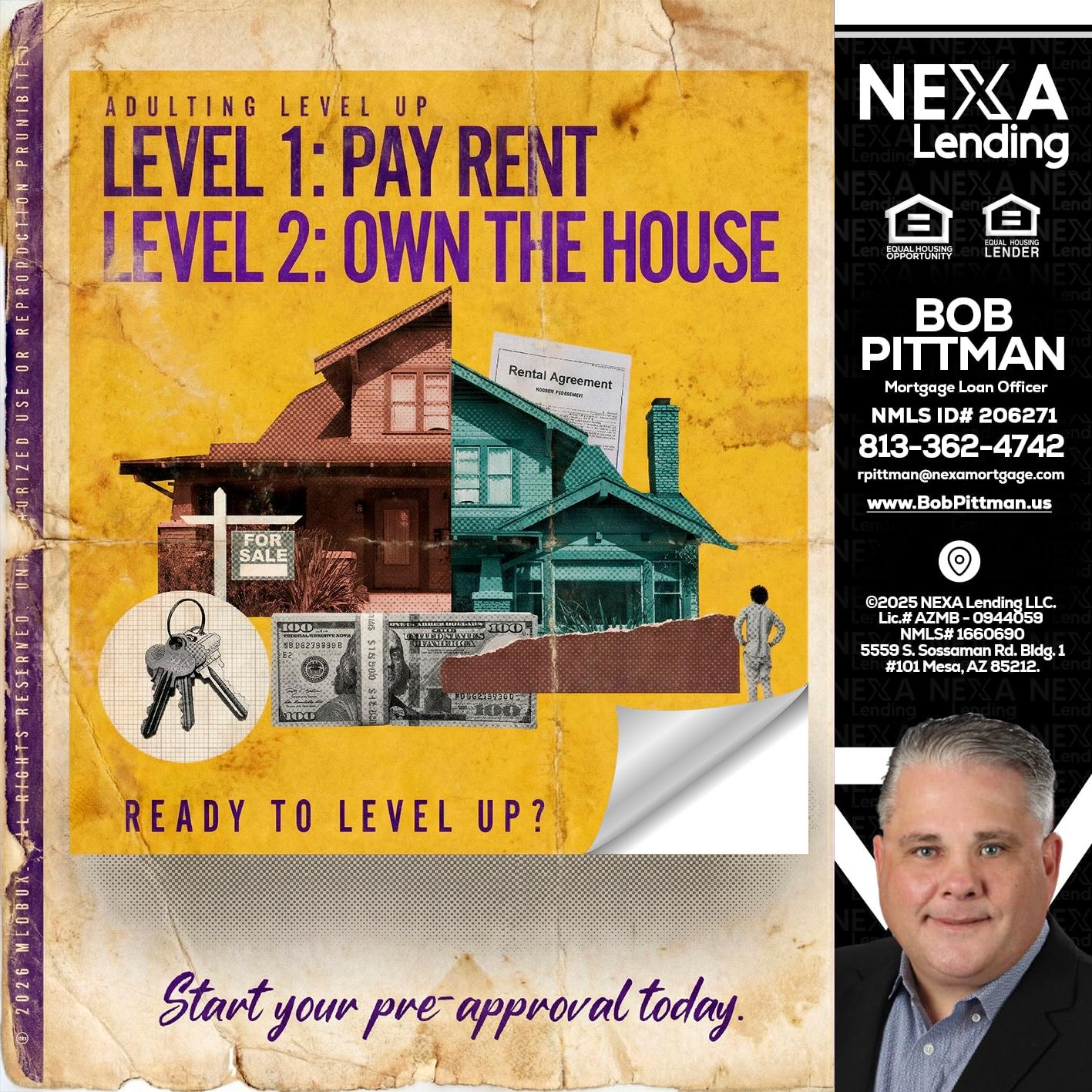 LEVEL 1 - Bob Pittman -Mortgage Loan Officer