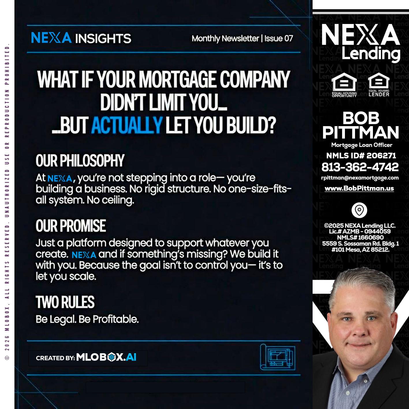 NEXA INSIGHTS - Bob Pittman -Mortgage Loan Officer