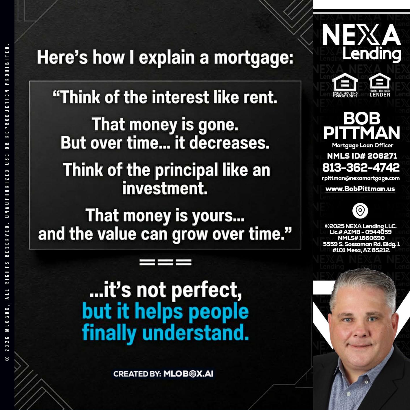 HERES NOW - Bob Pittman -Mortgage Loan Officer