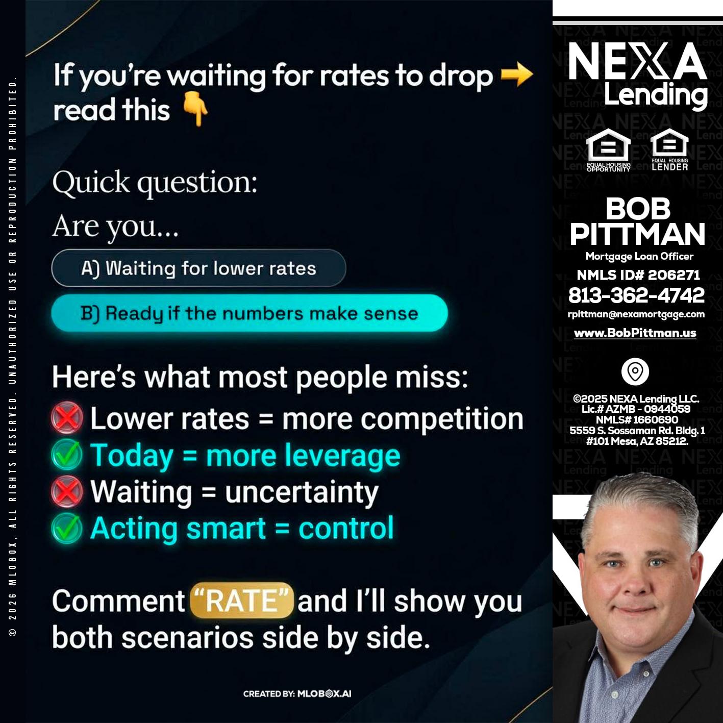 IF YOU ARE - Bob Pittman -Mortgage Loan Officer