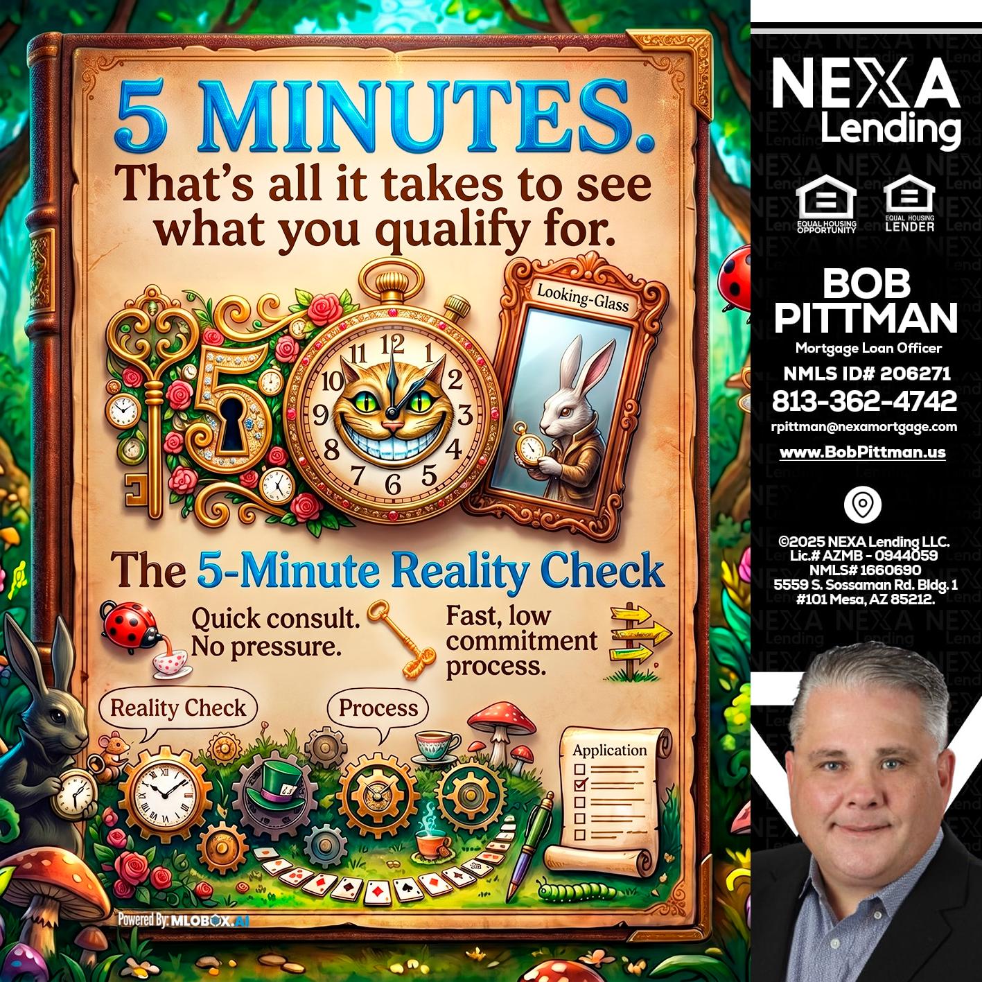 Reality Check! - Bob Pittman -Mortgage Loan Officer