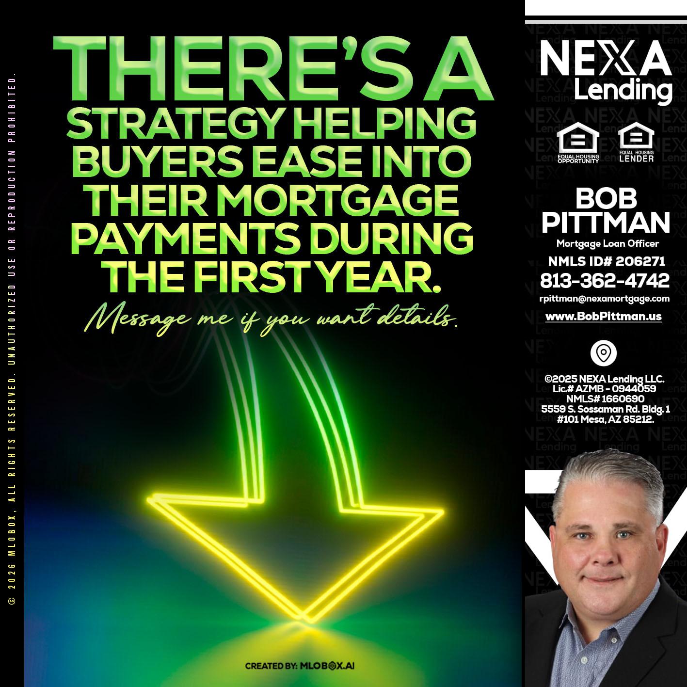 THERES A STATEGY - Bob Pittman -Mortgage Loan Officer