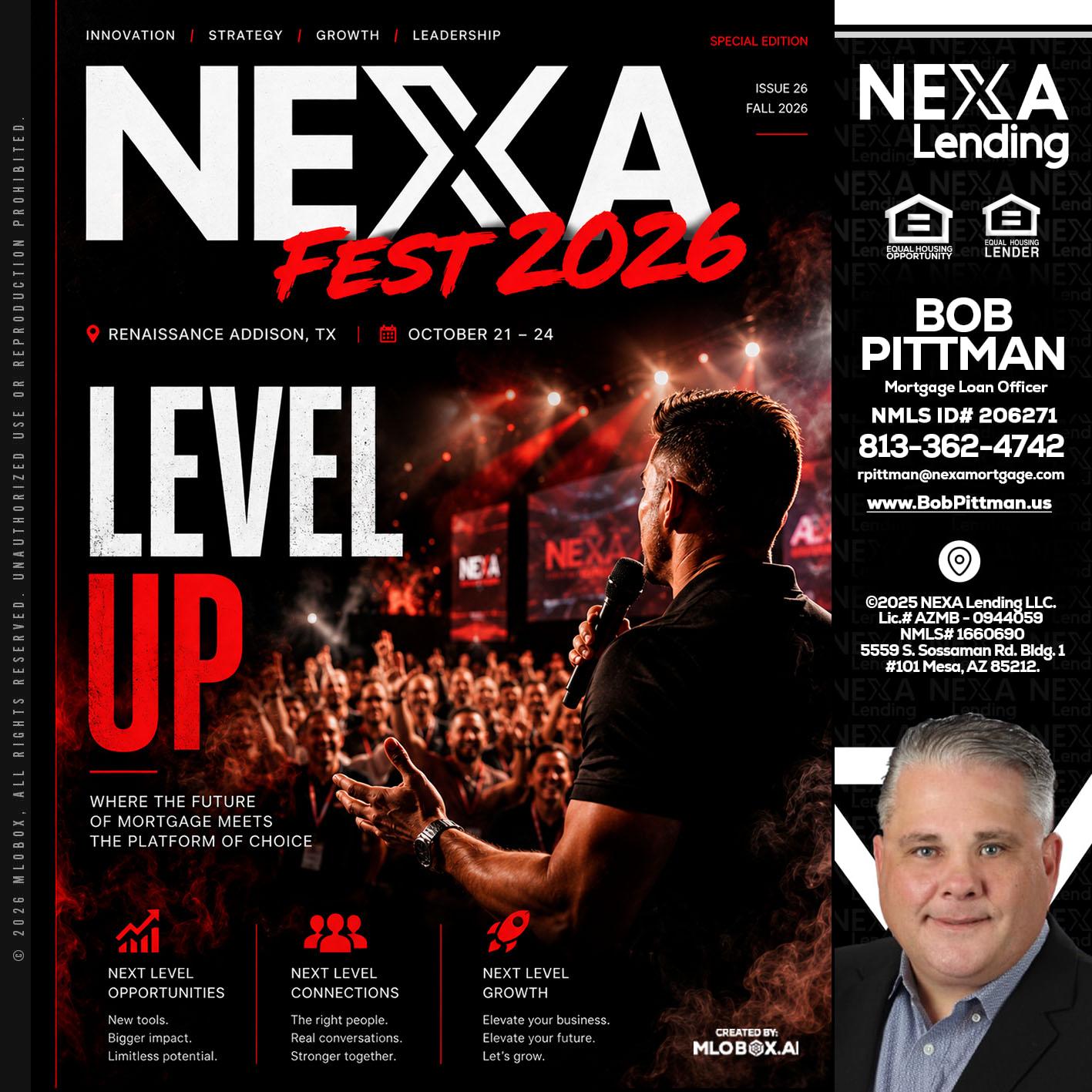 NEXA FEST 2026 - Bob Pittman -Mortgage Loan Officer