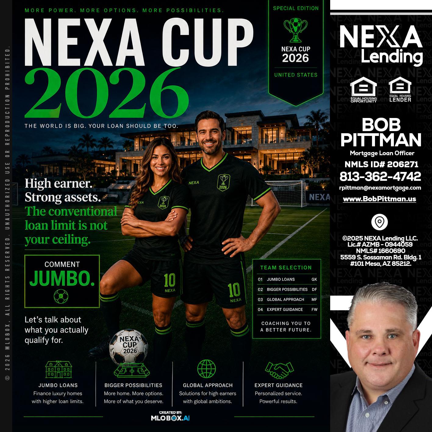 NEXA CUP 2026 - Bob Pittman -Mortgage Loan Officer