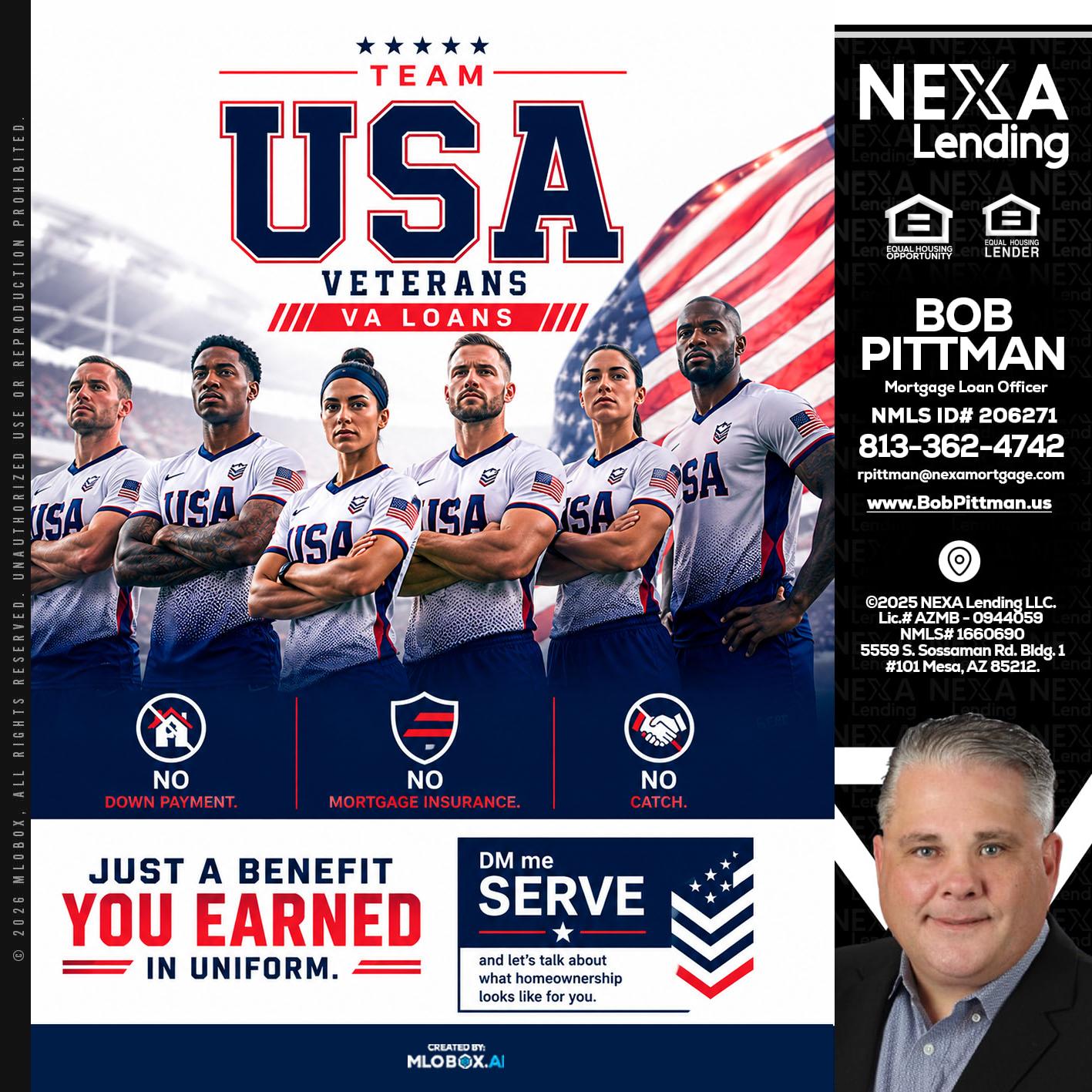 USA TEAM - Bob Pittman -Mortgage Loan Officer