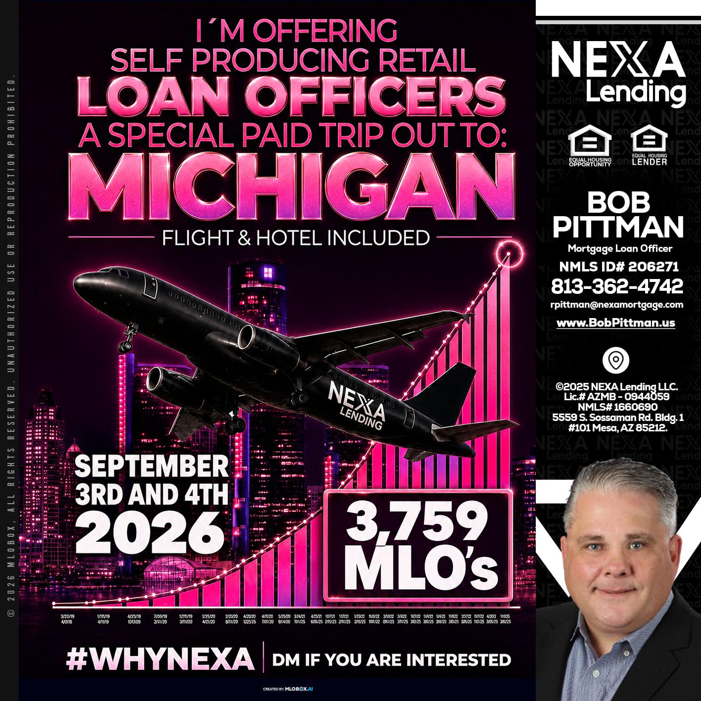 MICHIGAN TRIP - Bob Pittman -Mortgage Loan Officer
