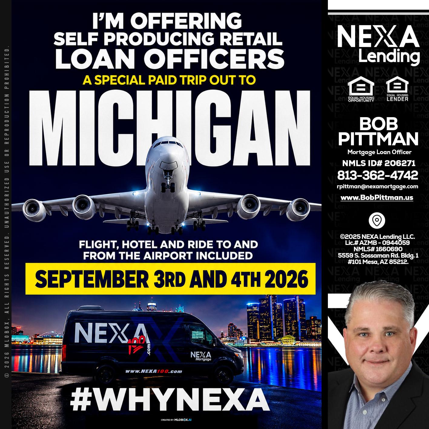 MICHIGAN - Bob Pittman -Mortgage Loan Officer