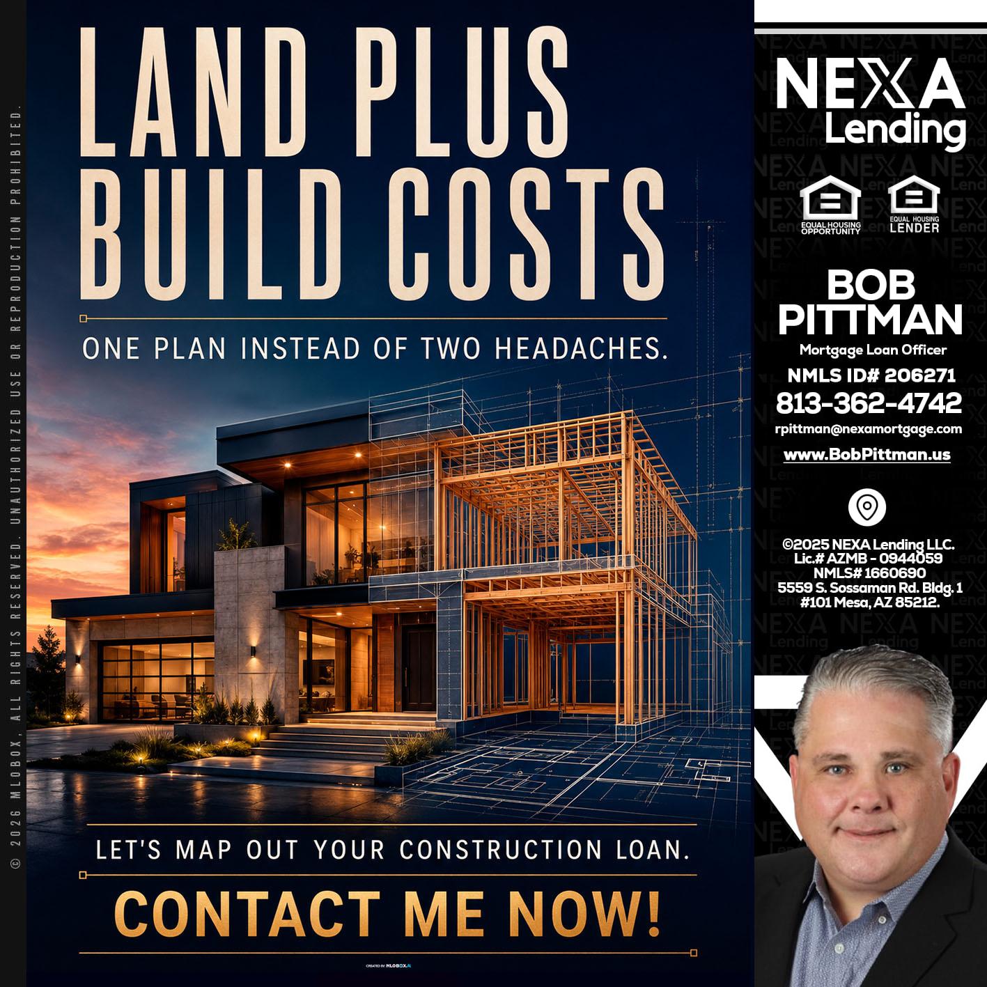 LAND PLUS - Bob Pittman -Mortgage Loan Officer