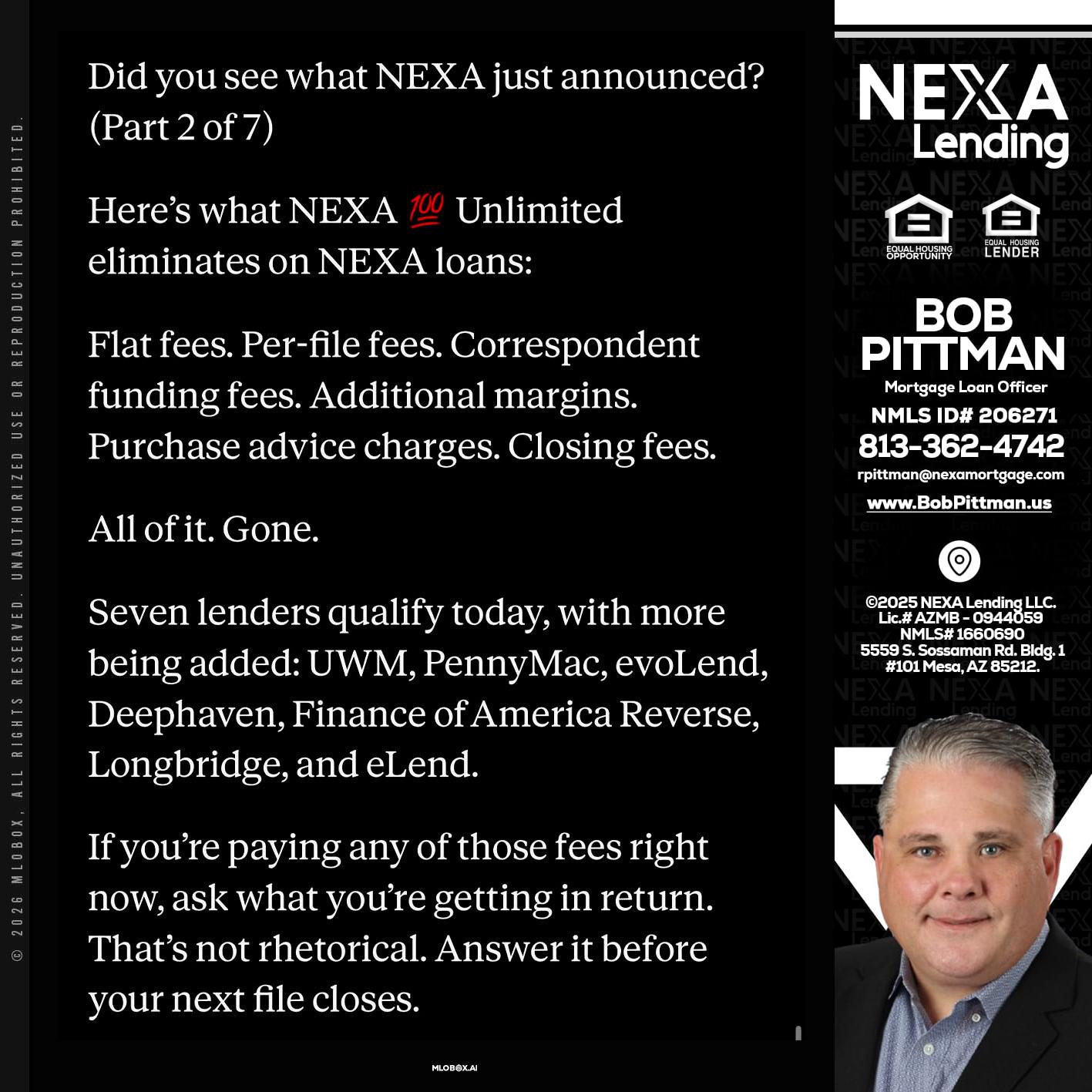 2 OF 7 - Bob Pittman -Mortgage Loan Officer