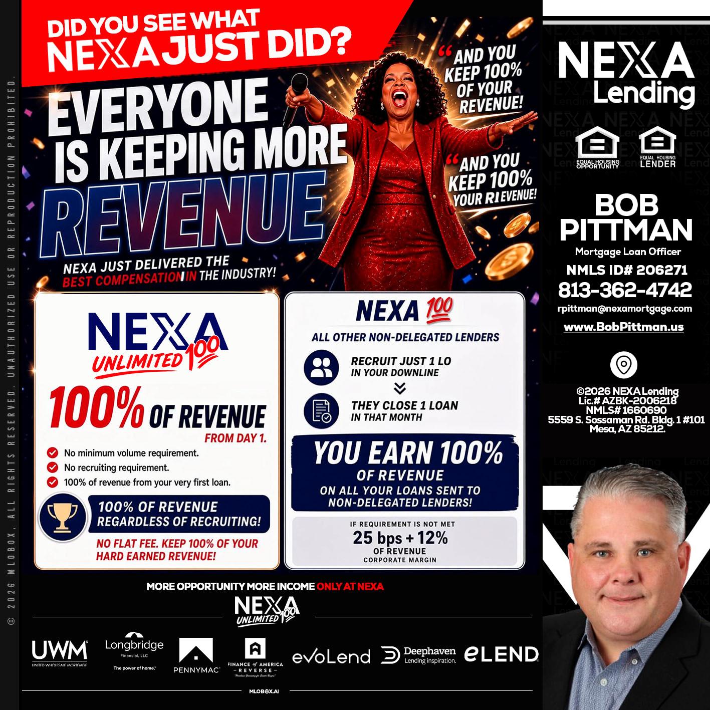 EVERYONE IS KEEPING - Bob Pittman -Mortgage Loan Officer