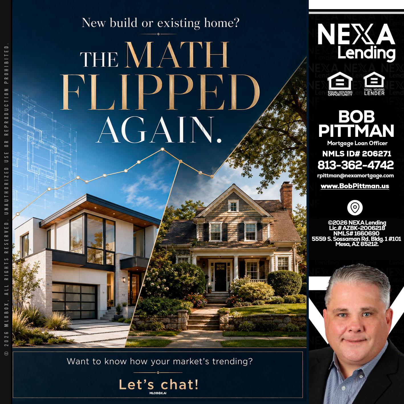 THE MATH FLIPED - Bob Pittman -Mortgage Loan Officer