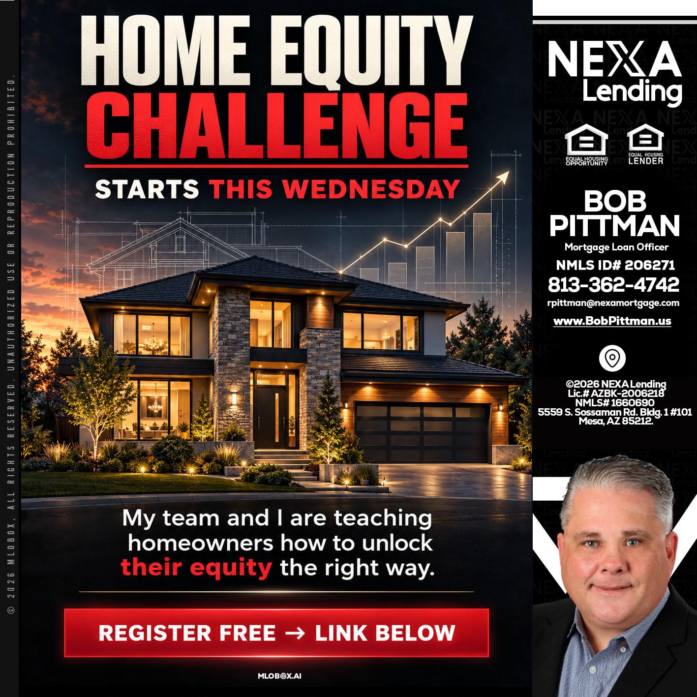 HOME EQUITY - Bob Pittman -Mortgage Loan Officer