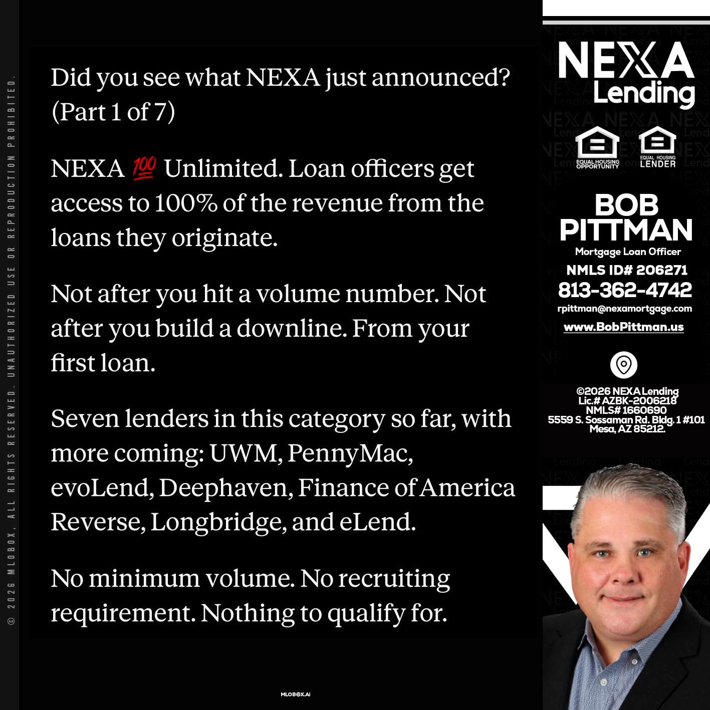 DID YOU KNOW - Bob Pittman -Mortgage Loan Officer