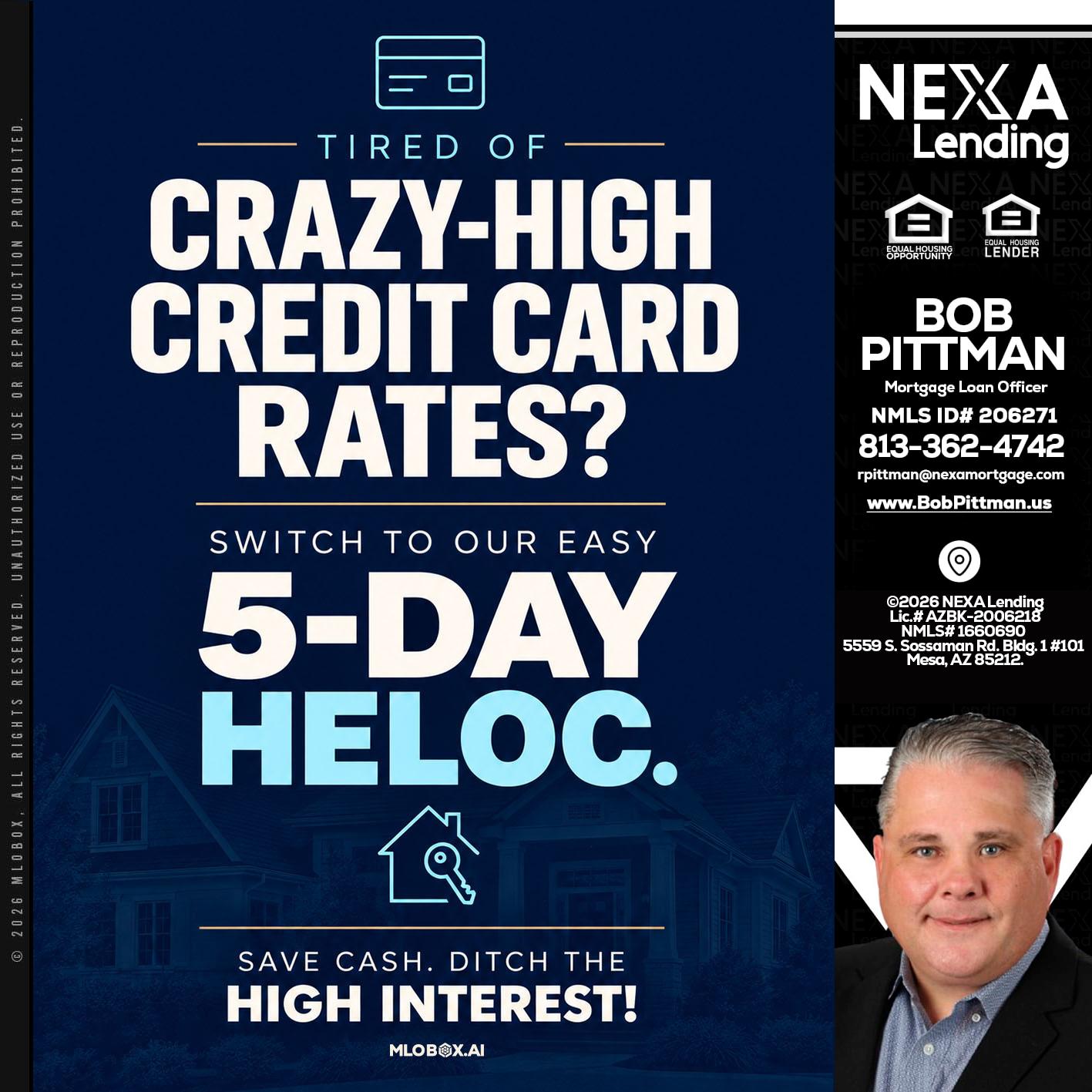 crazy high - Bob Pittman -Mortgage Loan Officer