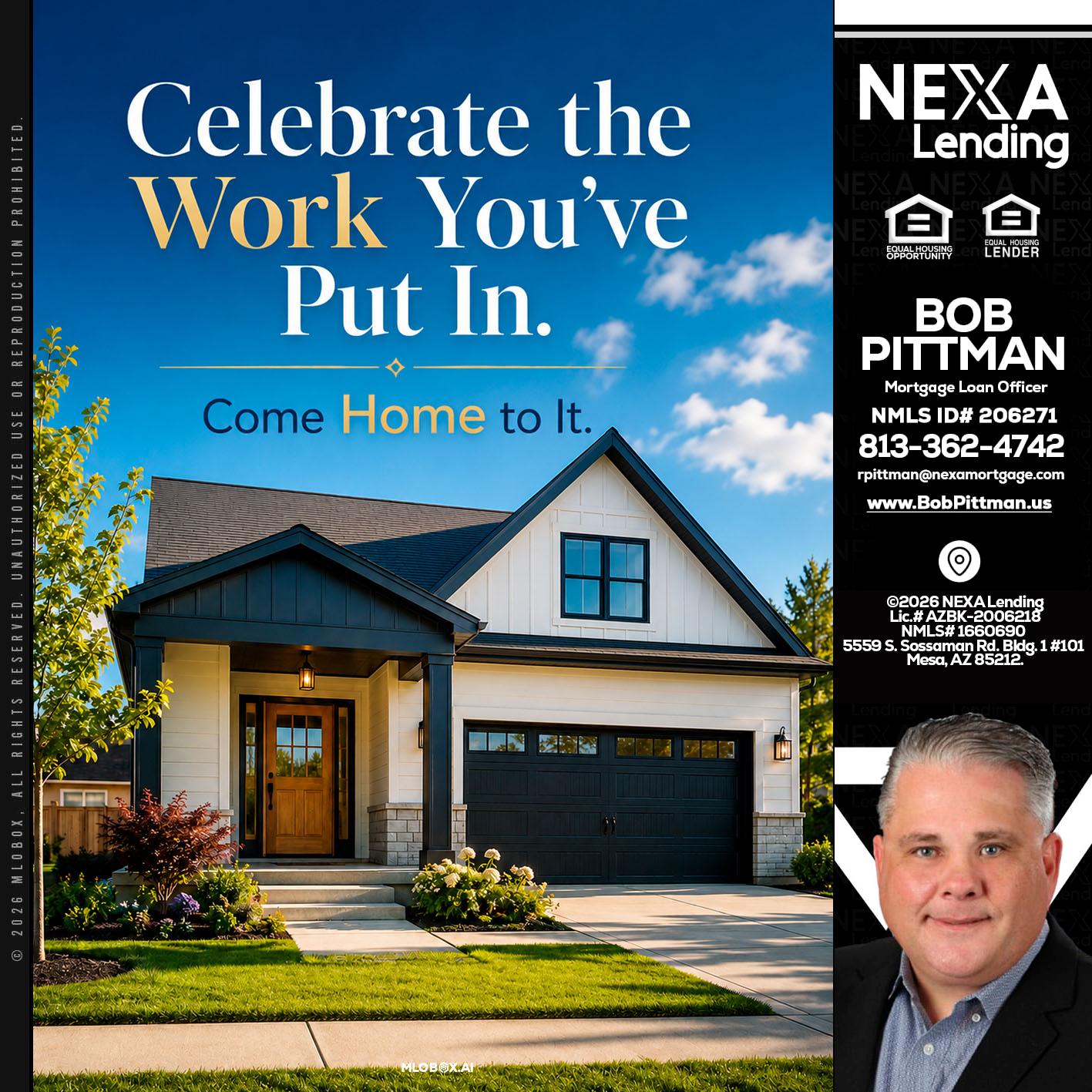 celebrate Labor Day - Bob Pittman -Mortgage Loan Officer