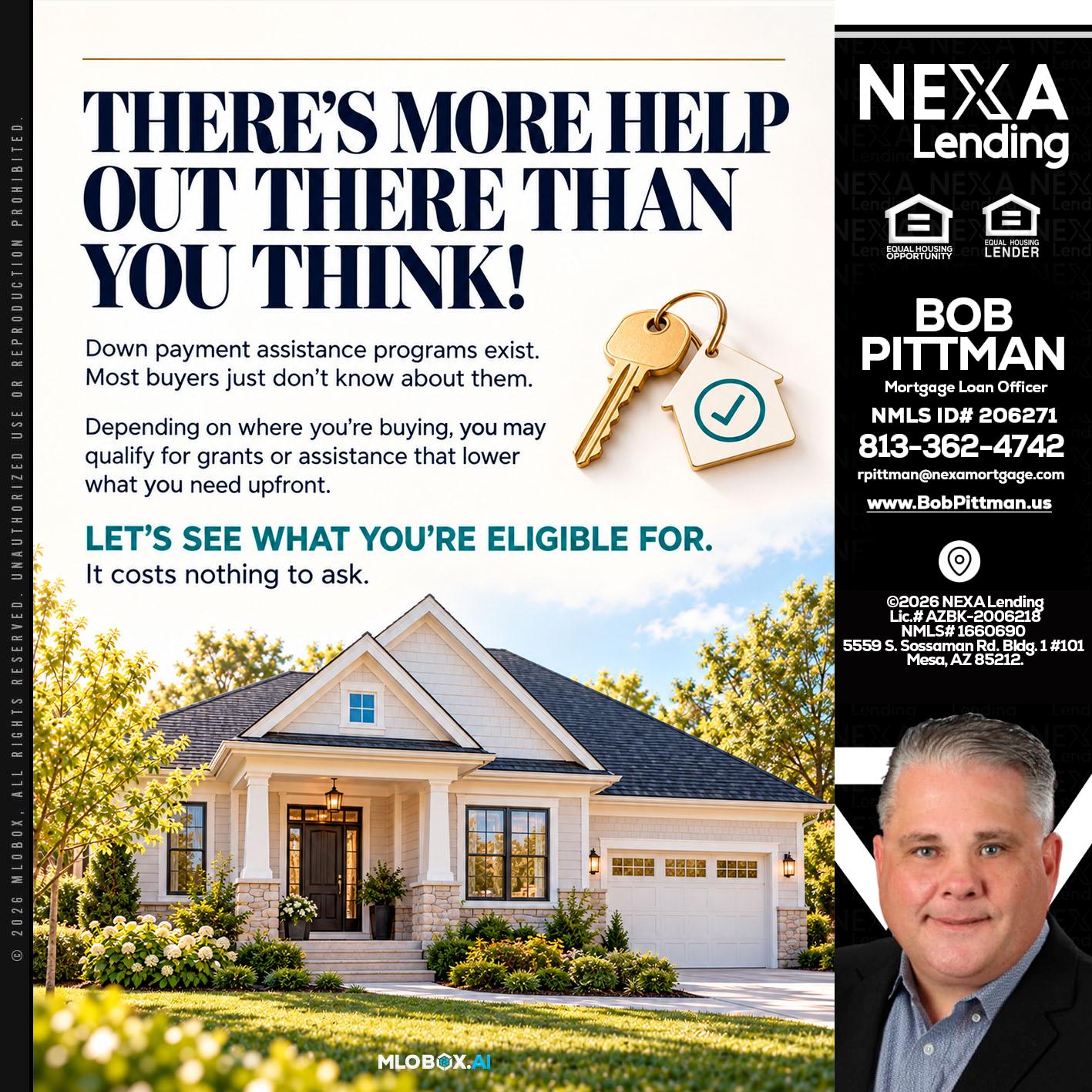 THERES MORE - Bob Pittman -Mortgage Loan Officer