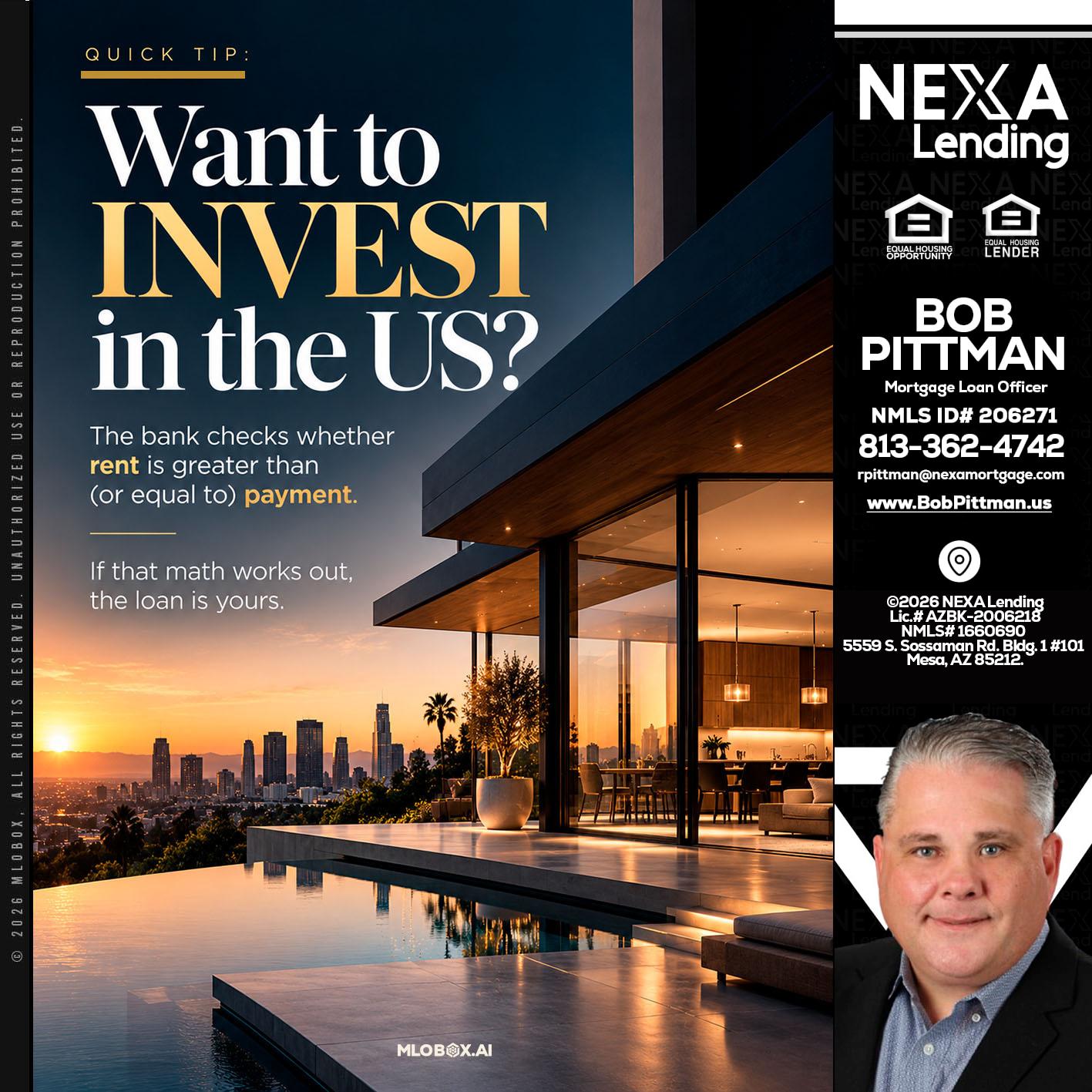 QUICK TIP - Bob Pittman -Mortgage Loan Officer